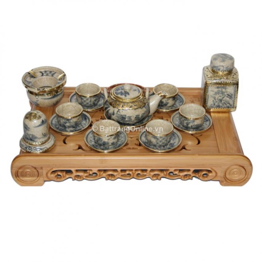 Tranh sứ Bát Tràng Đồng Quê - rộng 65cm - dài 100cm